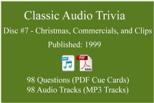 Classic Game Show Mania Audio Trivia - Disc 07 - Christmas, Commercials, and Clips - Released 1999