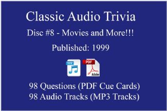 Game Show Mania ⇢ Classic Game Show Mania Audio Trivia - Disc 08 - Movies and More!!! - Released 1999 ⇢ AT-CLASSIC-08