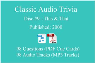 Game Show Mania ⇢ Classic Game Show Mania Audio Trivia - Disc 09 - This & That - Released 2000 ⇢ AT-CLASSIC-09
