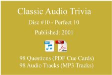 Classic Game Show Mania Audio Trivia - Disc 10 - Perfect 10 - Released 2001
