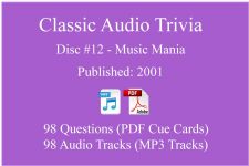 Classic Game Show Mania Audio Trivia - Disc 12 - Music Mania - Released 2001