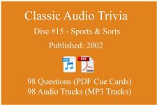 Classic Game Show Mania Audio Trivia - Disc 15 - Sports & Sorts - Released 2002