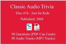 Classic Game Show Mania Audio Trivia - Disc 16 - Just for Kids - Released 2004
