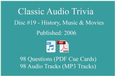 Classic Game Show Mania Audio Trivia - Disc 19 - History, Music & Movies - Released 2006