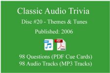 Classic Game Show Mania Audio Trivia - Disc 20 - Themes & Tunes - Released 2006