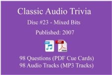 Classic Game Show Mania Audio Trivia - Disc 23 - Mixed Bits - Released 2007