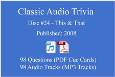Classic Game Show Mania Audio Trivia - Disc 24 - This & That - Released 2008