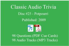 Classic Game Show Mania Audio Trivia - Disc 25 - Potpourri - Released 2009