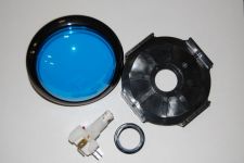 Large Blue Replacement Hit Button w/ LED Wedge Bulb For Game Show Systems