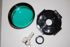 Large Green Replacement Hit Button w/ LED Wedge Bulb For Game Show Systems