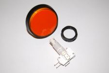 Small Orange Replacement Hit Button w/ LED Wedge Bulb For Game Show Systems