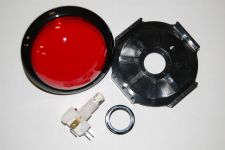 Large Red Replacement Hit Button w/ LED Wedge Bulb For Game Show Systems