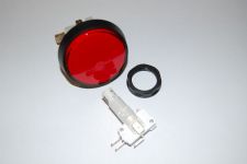 Small Red Replacement Hit Button w/ LED Wedge Bulb For Game Show Systems