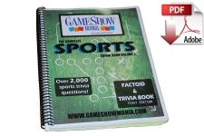 The Complete Sports Game Show Trivia Book Digital Download (PDF)